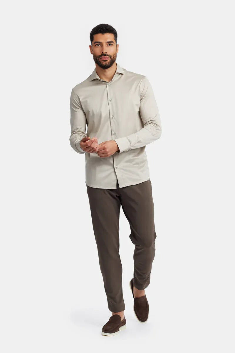 Desert Dune Beige Formal Shirt