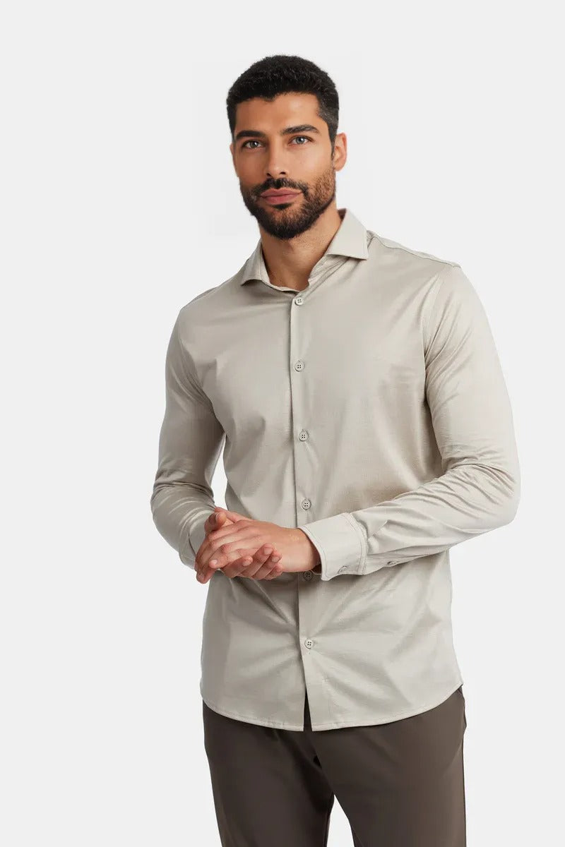 Desert Dune Beige Formal Shirt