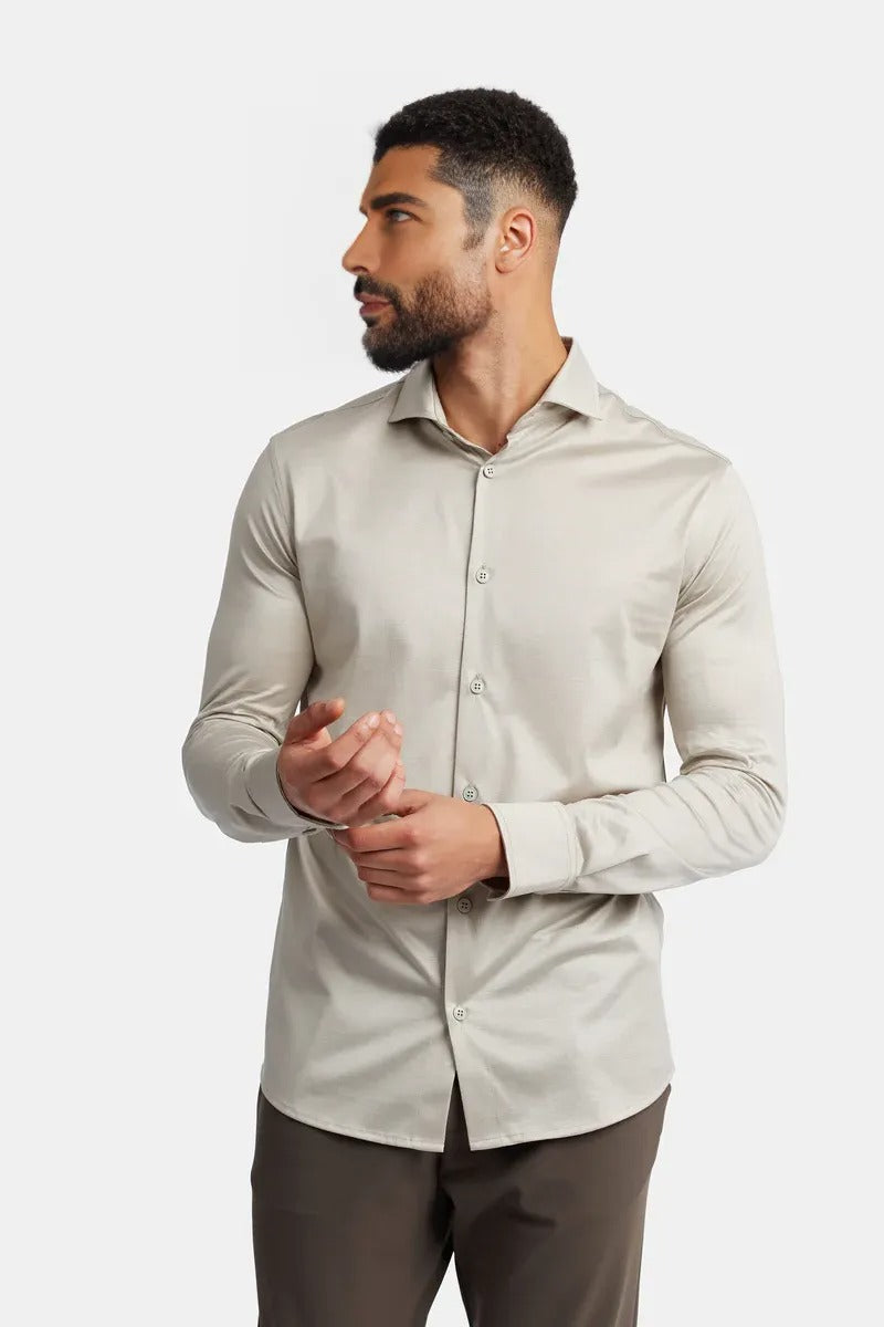 Desert Dune Beige Formal Shirt